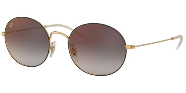 Sluneční brýle Ray-Ban® model 3594, barva obruby černá mat zlatá, čočka červená zrcadlo gradál, kód barevné varianty 9114U0. 