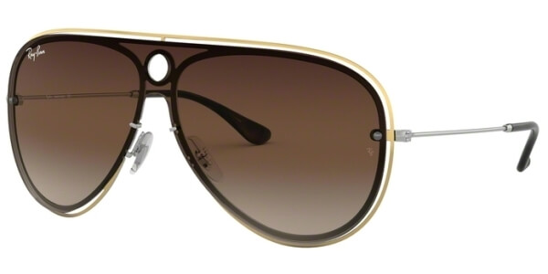 Sluneční brýle Ray-Ban® model 3605N, barva obruby zlatá lesk stříbrná, čočka hnědá gradál, kód barevné varianty 909613. 
