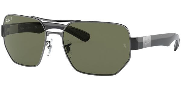 Sluneční brýle Ray-Ban® model 3672, barva obruby šedá lesk černá, čočka zelená, kód barevné varianty 0049A. 