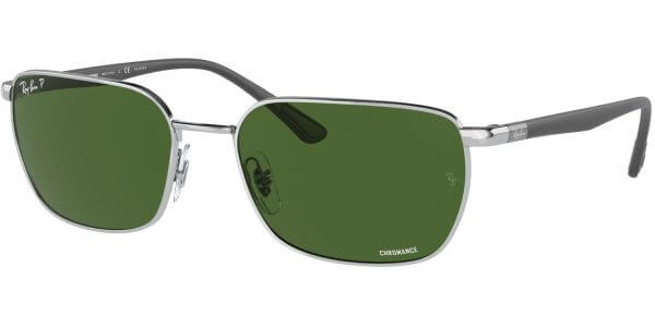Sluneční brýle Ray-Ban® model 3684CH, barva obruby stříbrná lesk, čočka zelená polarizovaná, kód barevné varianty 003P1. 