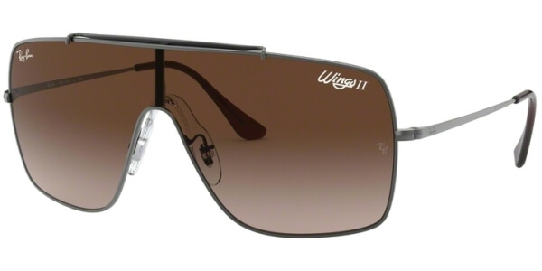 Sluneční brýle Ray-Ban® model 3697, barva obruby šedá lesk, čočka hnědá gradál, kód barevné varianty 00413. 