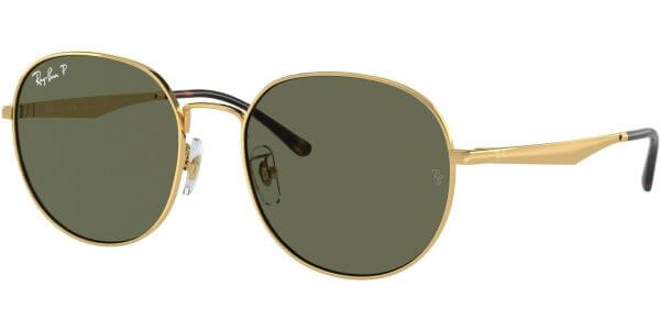 Sluneční brýle Ray-Ban® model 3727D, barva obruby zlatá lesk, čočka zelená, kód barevné varianty 0019A. 