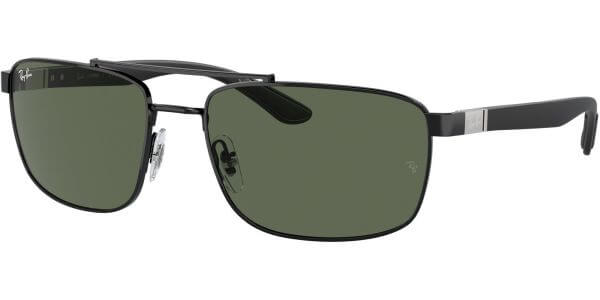 Sluneční brýle Ray-Ban® model 3737, barva obruby černá lesk, čočka zelená polarizovaná, kód barevné varianty 00271. 