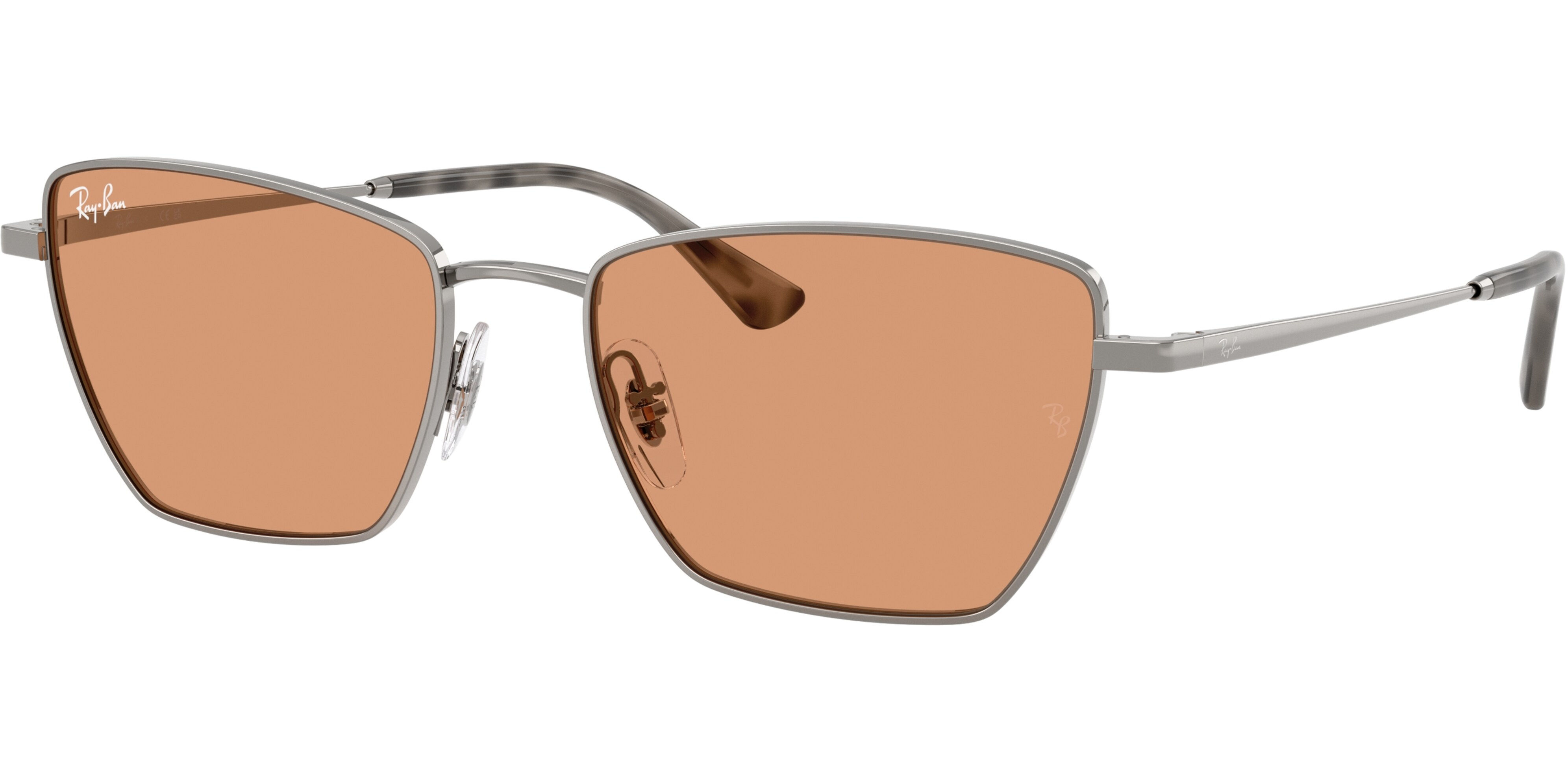 Sluneční brýle Ray-Ban® model 3783, barva obruby šedá lesk, čočka oranžová, kód barevné varianty 0047. 