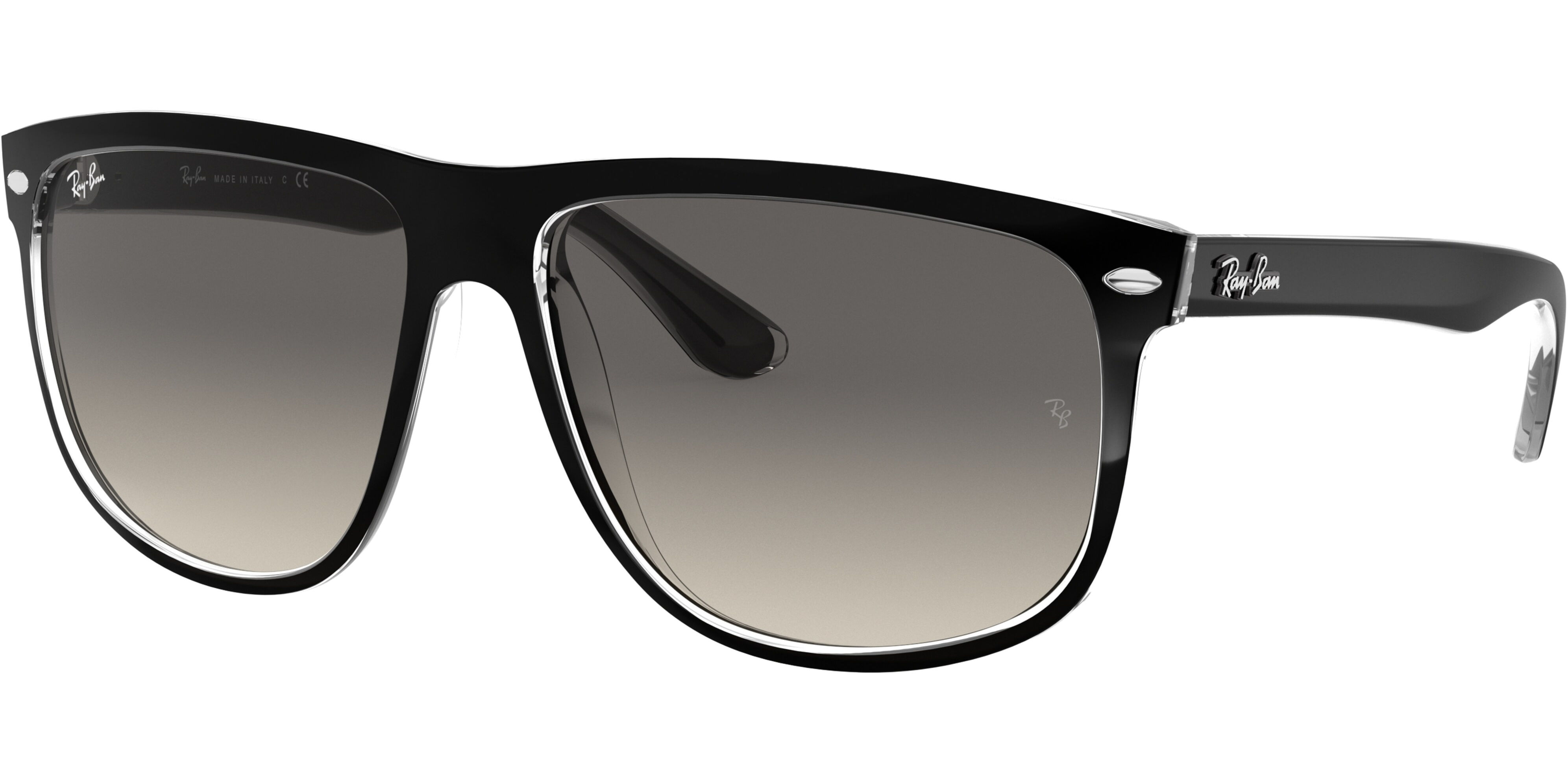 Sluneční brýle Ray-Ban® model 4147, barva obruby černá lesk čirá, čočka šedá gradál, kód barevné varianty 603971. 