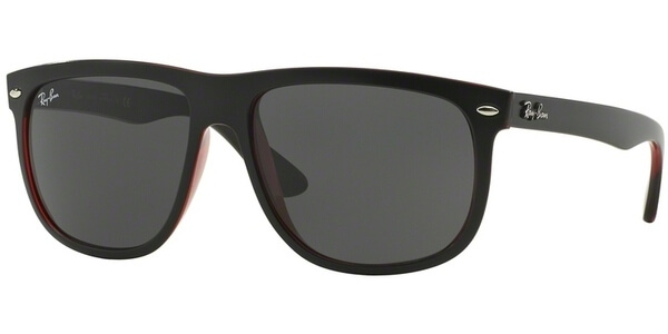 Sluneční brýle Ray-Ban® model 4147, barva obruby černá mat červená, čočka šedá, kód barevné varianty 617187. 