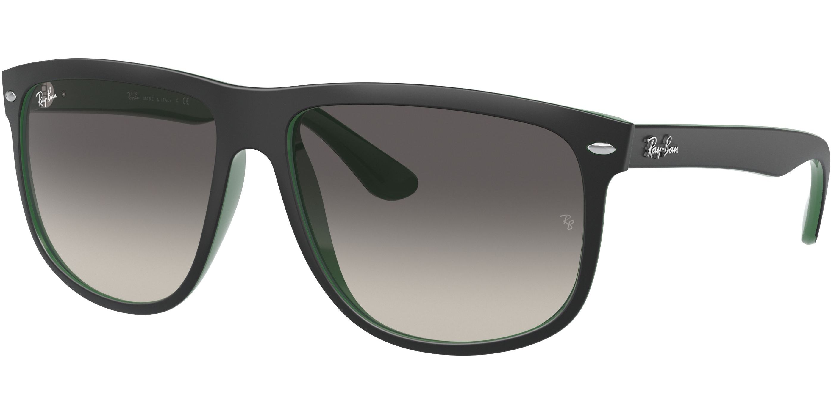 Sluneční brýle Ray-Ban® model 4147, barva obruby černá mat zelená, čočka šedá gradál, kód barevné varianty 656811. 