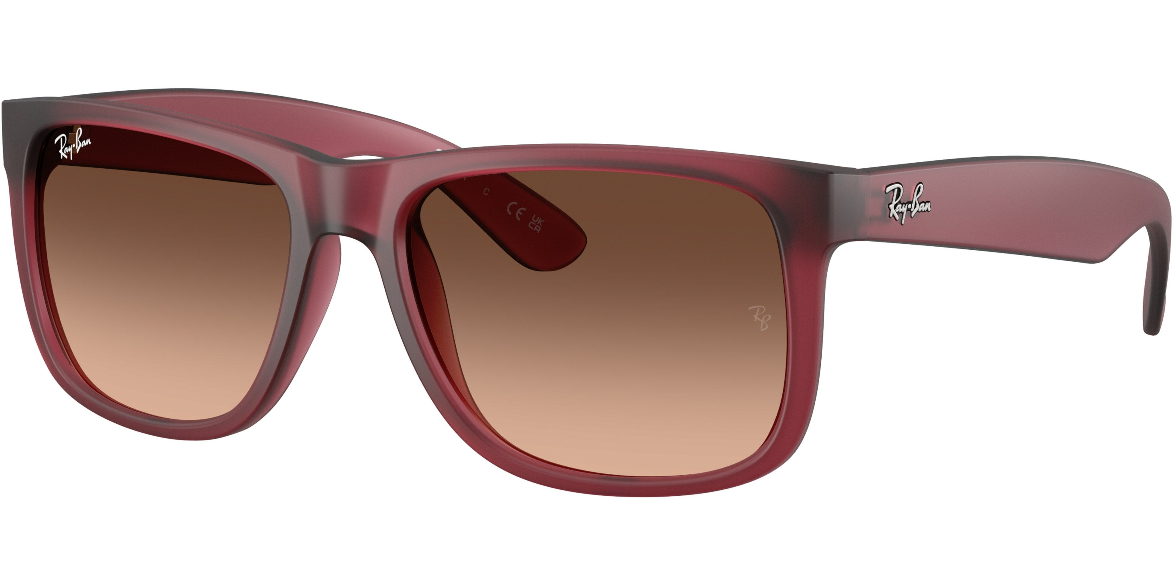 Sluneční brýle Ray-Ban® model 4165, barva obruby fialová mat, čočka růžová gradál, kód barevné varianty 6815A5. 