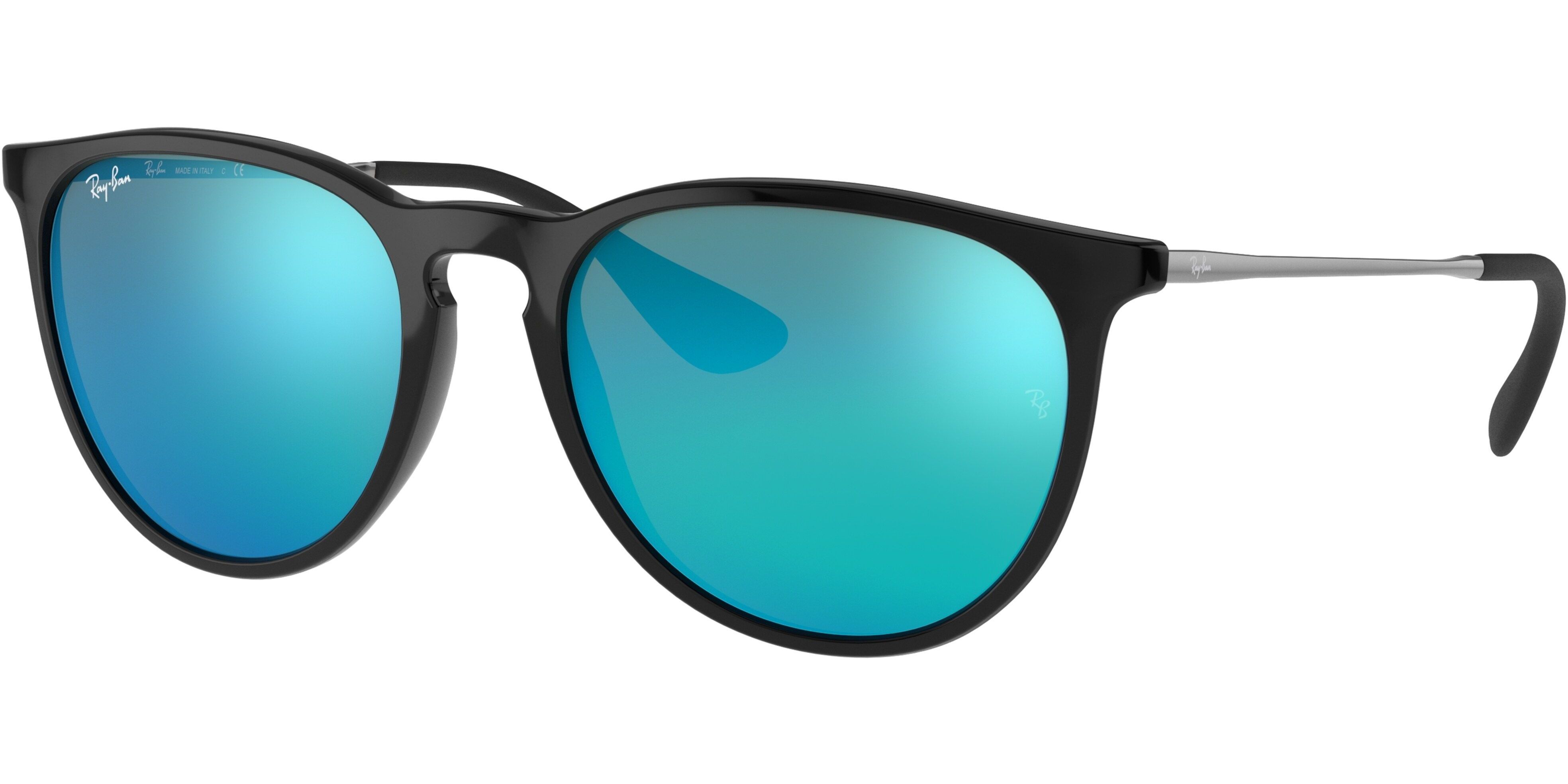 Sluneční brýle Ray-Ban® model 4171, barva obruby černá lesk stříbrná, čočka modrá zrcadlo, kód barevné varianty 60155. 