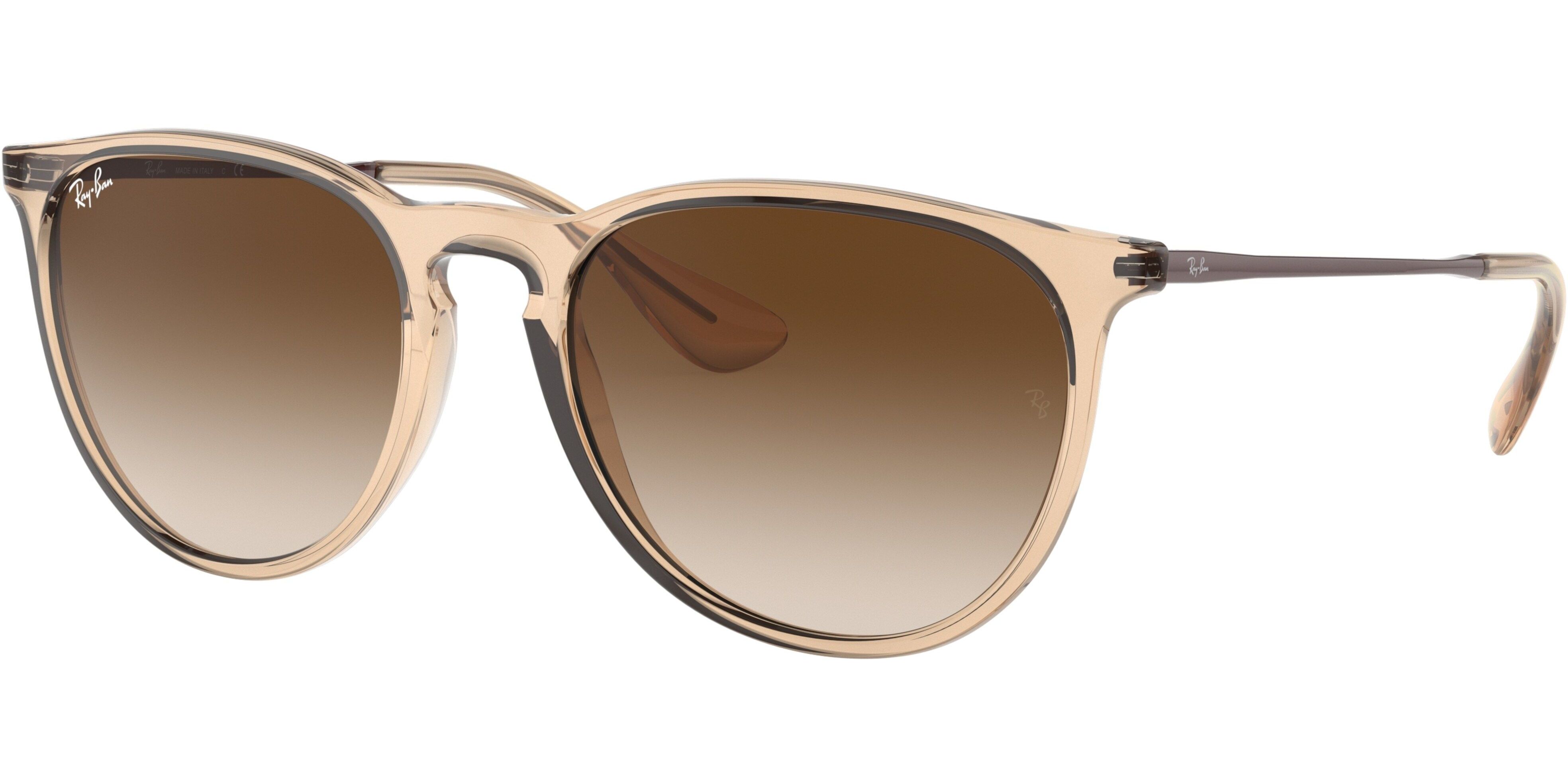 Sluneční brýle Ray-Ban® model 4171, barva obruby béžová lesk čirá, čočka hnědá gradál, kód barevné varianty 651413. 