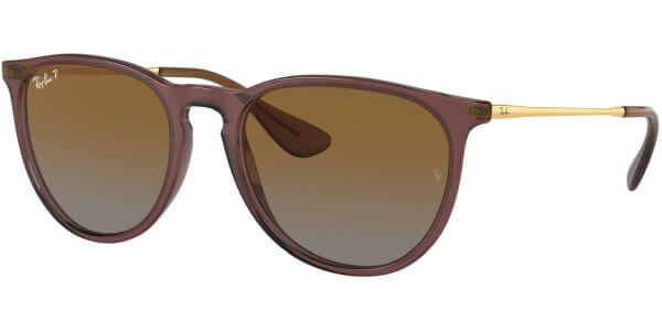 Sluneční brýle Ray-Ban® model 4171, barva obruby hnědá lesk zlatá, čočka šedá gradál polarizovaná, kód barevné varianty 6593T5. 