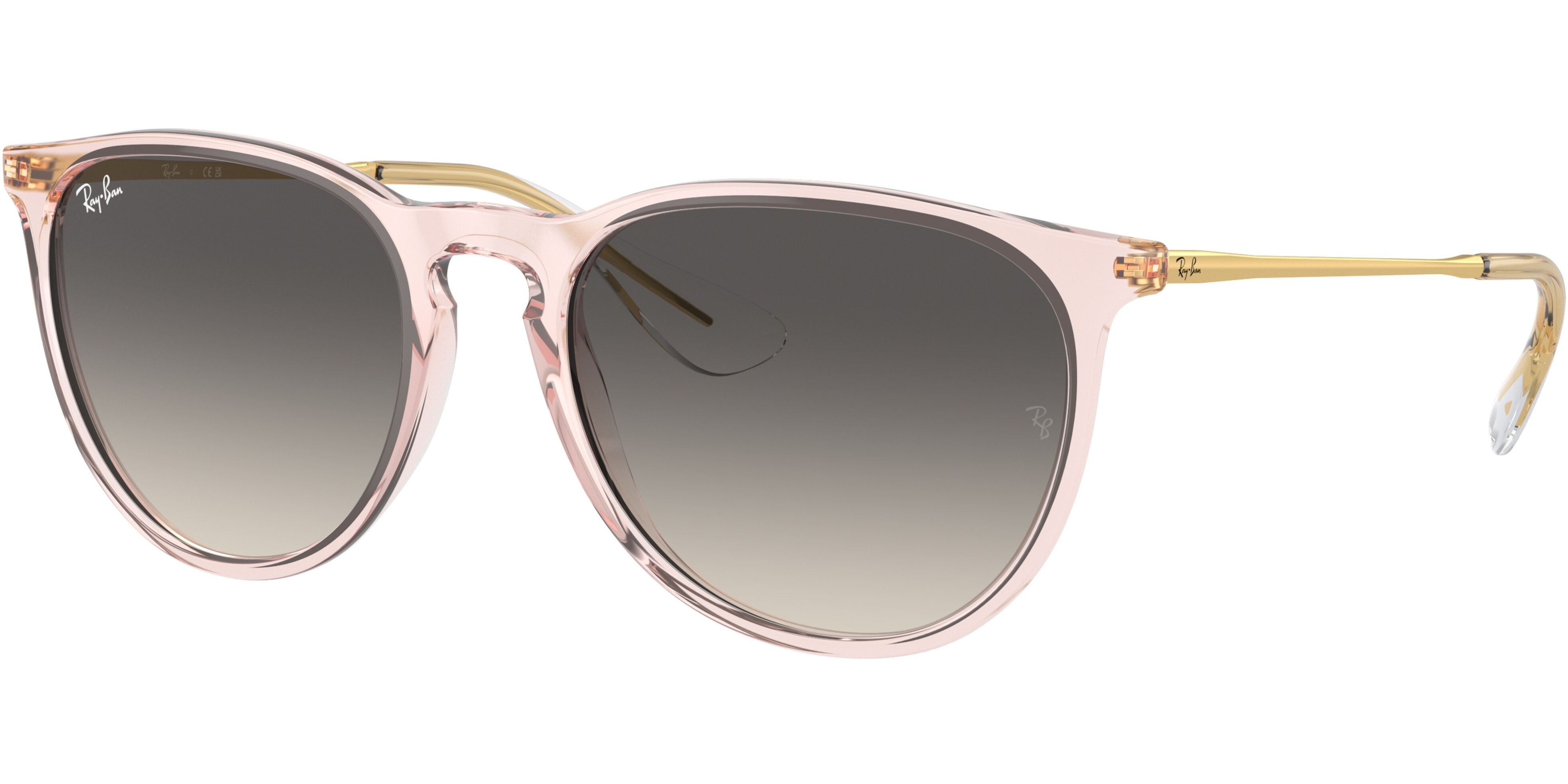 Sluneční brýle Ray-Ban® model 4171, barva obruby růžová lesk čirá, čočka šedá gradál, kód barevné varianty 674211. 