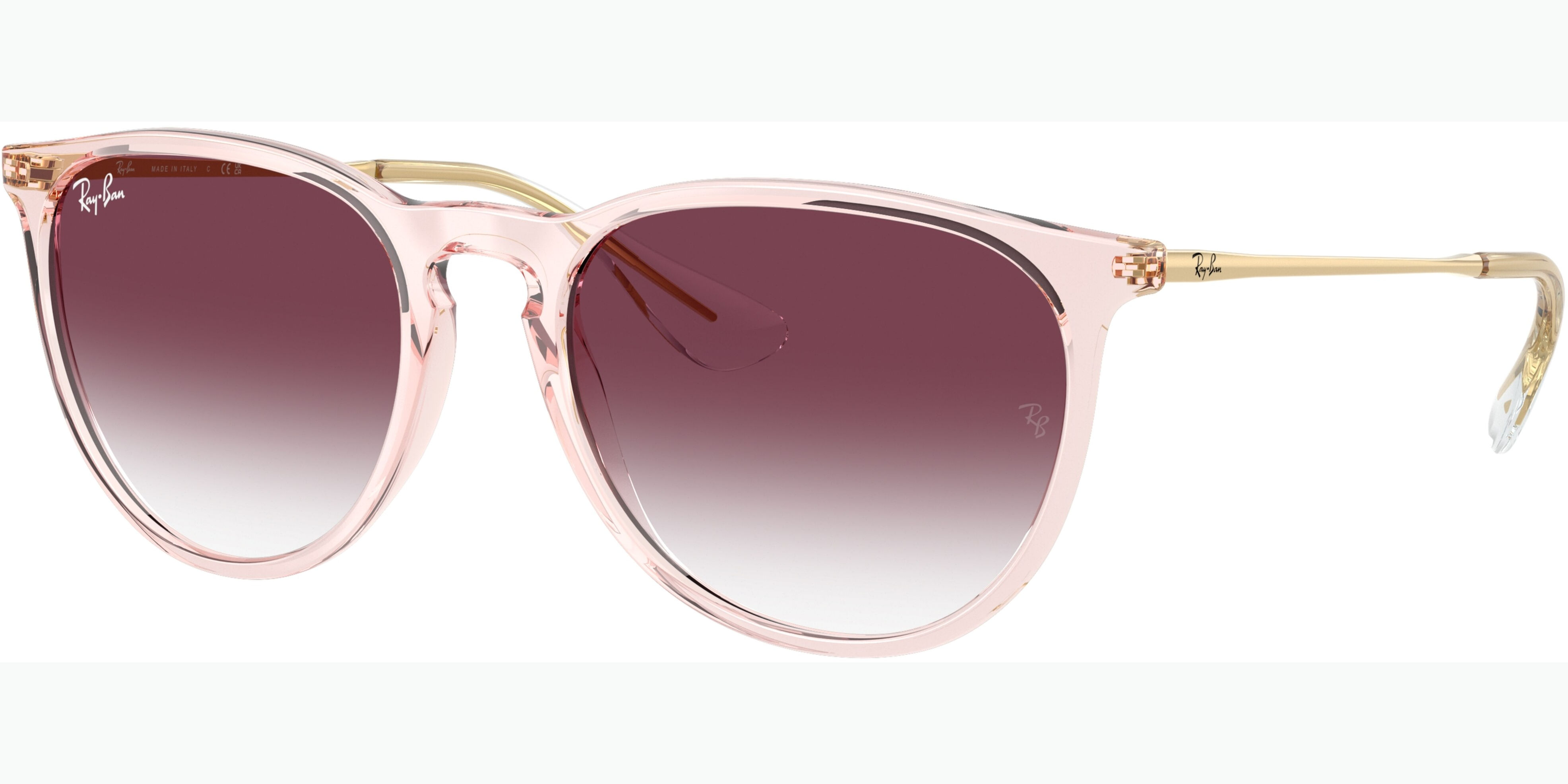 Sluneční brýle Ray-Ban® model 4171, barva obruby růžová lesk čirá, čočka fialová gradál, kód barevné varianty 67428H. 