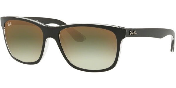 Sluneční brýle Ray-Ban® model 4181, barva obruby černá lesk, čočka červená zrcadlo gradál, kód barevné varianty 6039W0. 