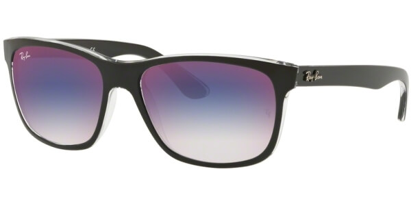 Sluneční brýle Ray-Ban® model 4181, barva obruby černá lesk, čočka červená zrcadlo gradál, kód barevné varianty 6039X0. 