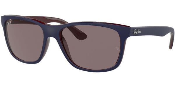 Sluneční brýle Ray-Ban® model 4181, barva obruby modrá lesk hnědá, čočka fialová, kód barevné varianty 65697N. 