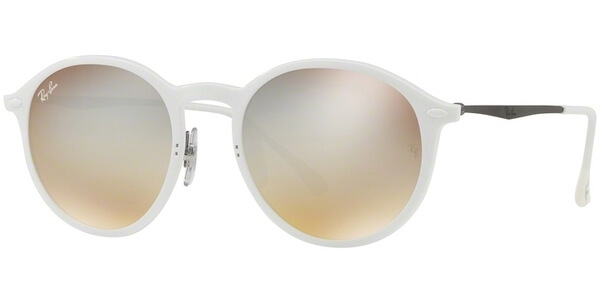 Sluneční brýle Ray-Ban® model 4224, barva obruby bílá mat stříbrná, čočka stříbrná zrcadlo gradál, kód barevné varianty 671B8. 