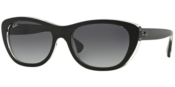 Sluneční brýle Ray-Ban® model 4227, barva obruby černá lesk čirá, čočka šedá gradál, kód barevné varianty 60528G. 