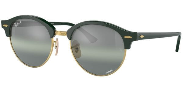 Sluneční brýle Ray-Ban® model 4246, barva obruby zelená lesk zlatá, čočka stříbrná zrcadlo gradál polarizovaná, kód barevné varianty 1368G4. 