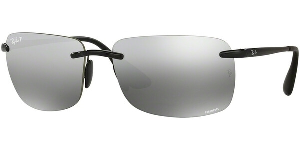 Sluneční brýle Ray-Ban® model 4255, barva obruby černá lesk, čočka stříbrná zrcadlo polarizovaná, kód barevné varianty 6015J. 