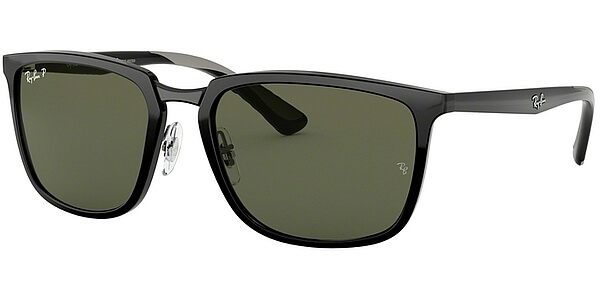 Sluneční brýle Ray-Ban® model 4303, barva obruby černá lesk, čočka zelená polarizovaná, kód barevné varianty 6019A. 