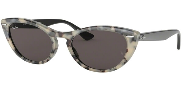 Sluneční brýle Ray-Ban® model 4314N, barva obruby hnědá lesk šedá, čočka zlatá zrcadlo, kód barevné varianty 125139. 