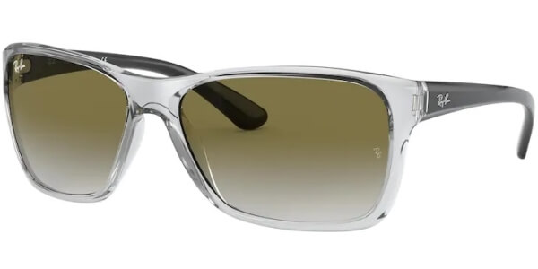 Sluneční brýle Ray-Ban® model 4331, barva obruby čirá lesk černá, čočka zelená gradál, kód barevné varianty 64777Z. 