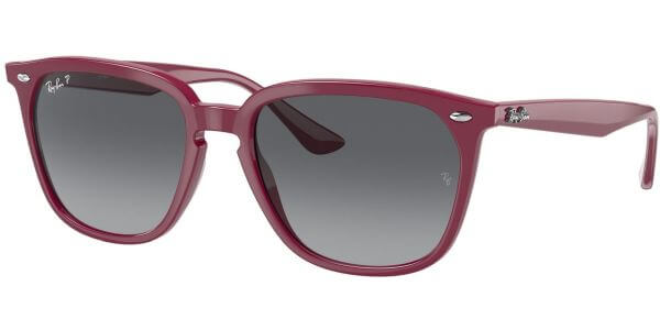 Sluneční brýle Ray-Ban® model 4362, barva obruby vínová lesk, čočka šedá gradál polarizovaná, kód barevné varianty 6383T3. 