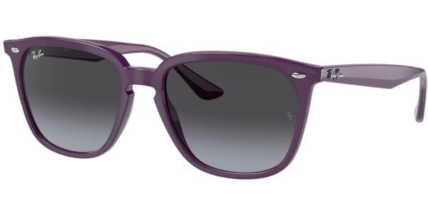 Sluneční brýle Ray-Ban® model 4362, barva obruby fialová lesk, čočka šedá gradál, kód barevné varianty 65718G. 