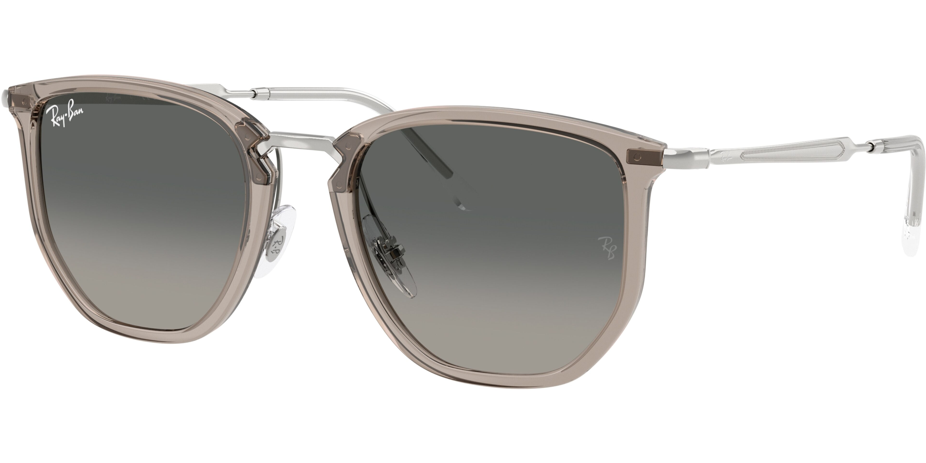 Sluneční brýle Ray-Ban® model 4451, barva obruby šedá lesk stříbrná, čočka šedá gradál, kód barevné varianty 680271. 