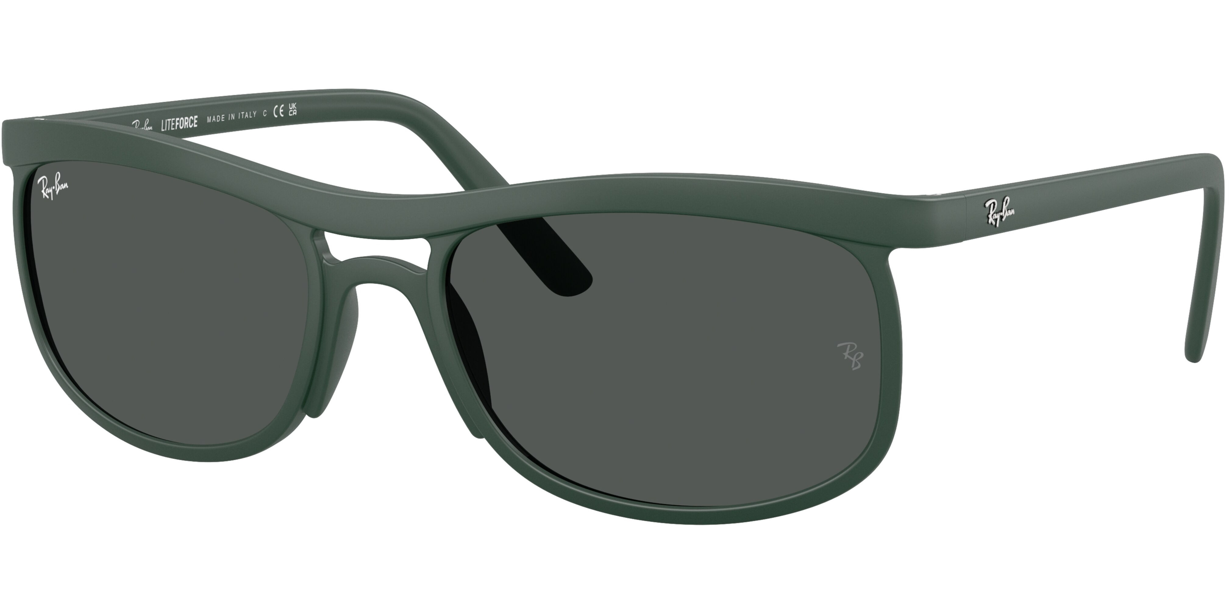 Sluneční brýle Ray-Ban® model 4451, barva obruby zelená lesk, čočka šedá, kód barevné varianty 601687. 