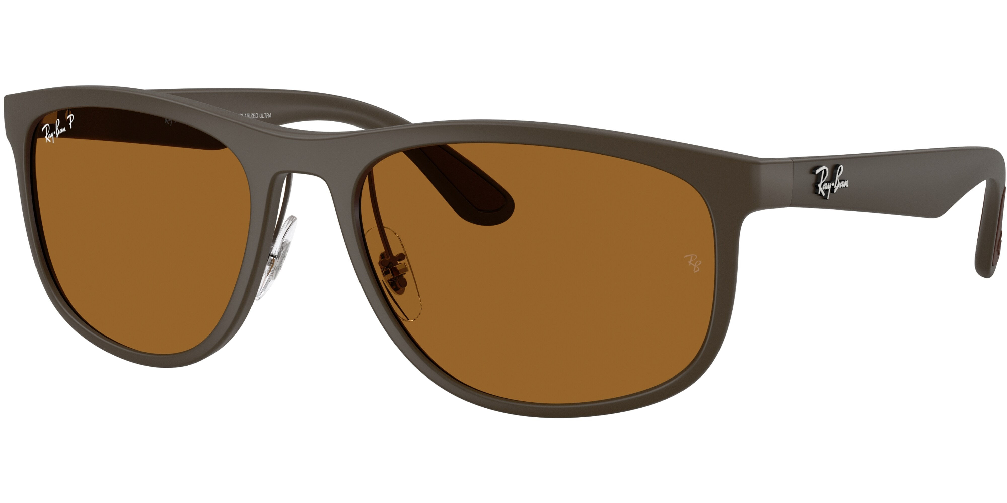Sluneční brýle Ray-Ban® model 4264, barva obruby hnědá mat, čočka hnědá polarizovaná, kód barevné varianty 6124BB. 