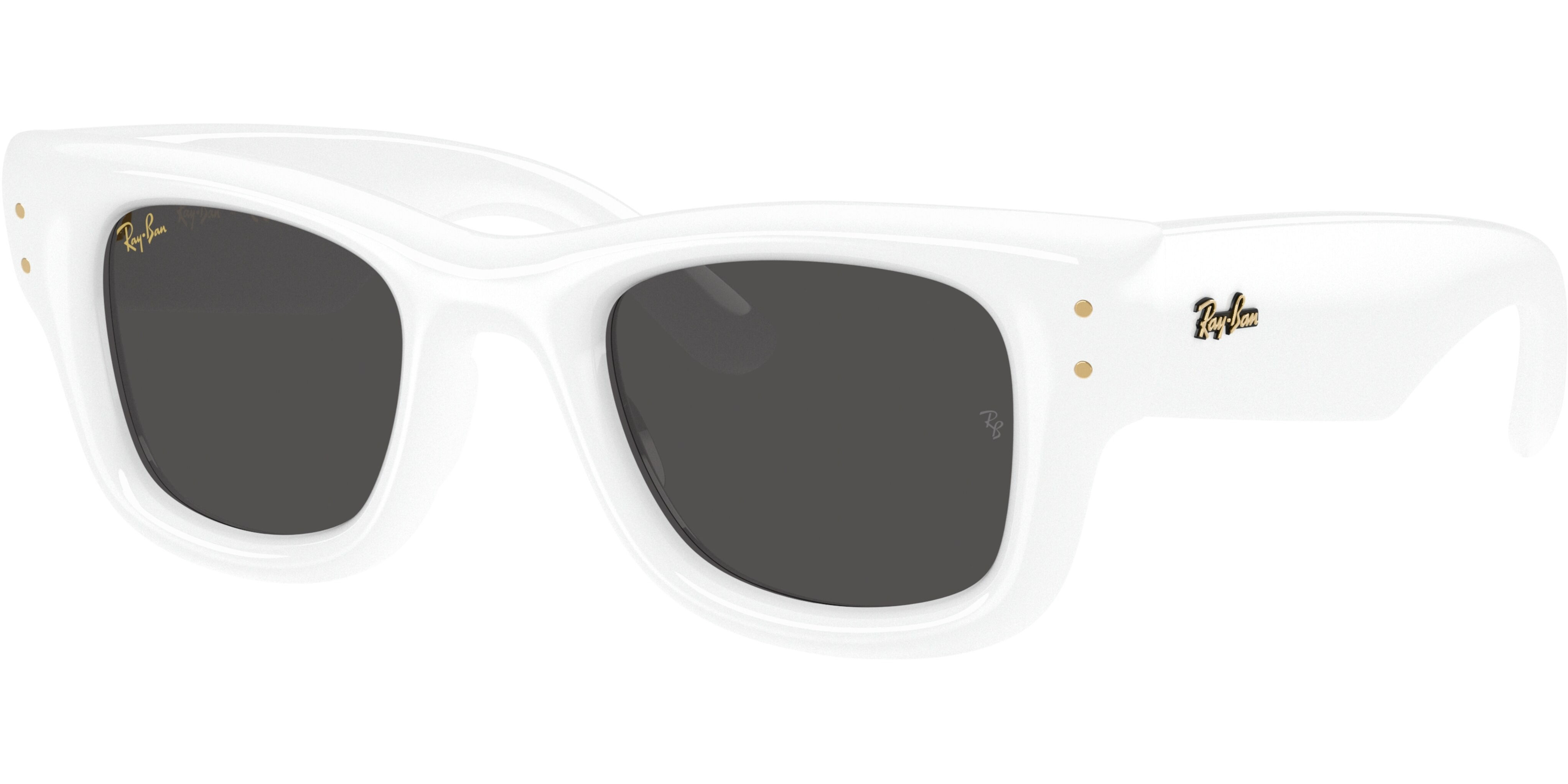 Sluneční brýle Ray-Ban® model 4940, barva obruby bílá lesk, čočka černá, kód barevné varianty 67187. 