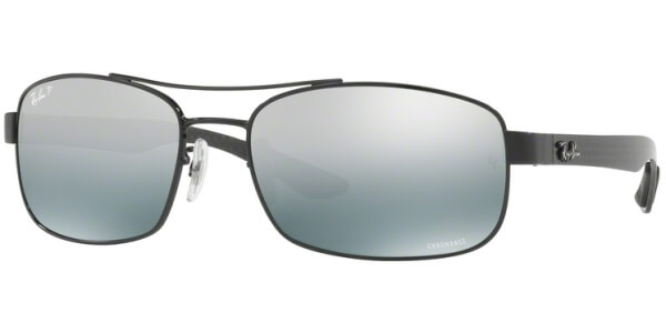 Sluneční brýle Ray-Ban® model 8318CH, barva obruby černá lesk, čočka šedá zrcadlo gradál polarizovaná, kód barevné varianty 0025L. 
