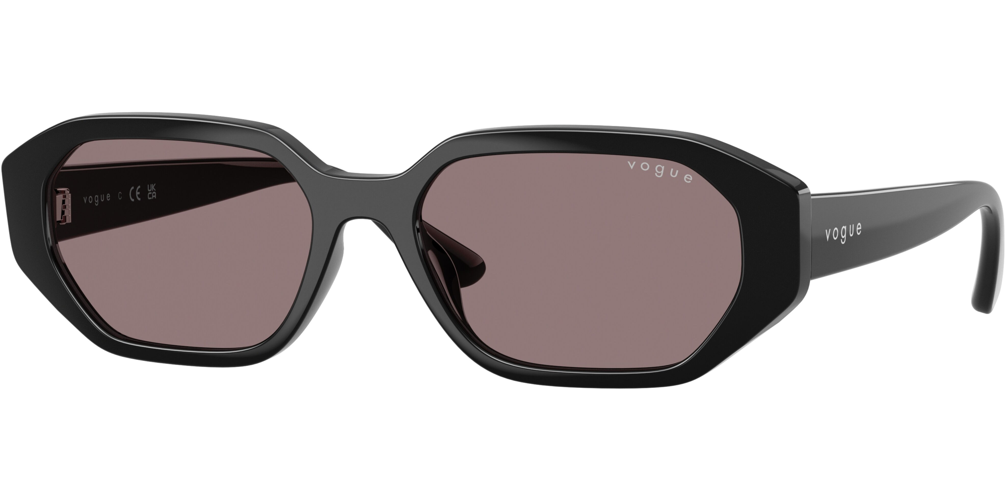Sluneční brýle Vogue model 2034, barva obruby černá lesk, čočka fialová, kód barevné varianty W447N. 