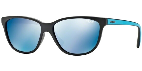 Sluneční brýle Vogue model 2729S, barva obruby černá mat tyrkysová, čočka modrá zrcadlo, kód barevné varianty W4455. 