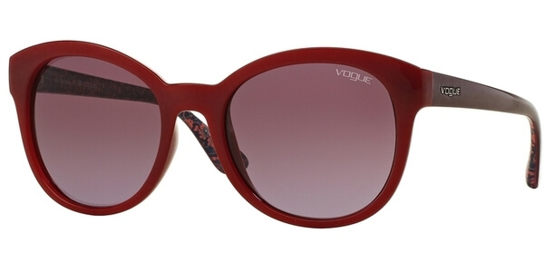 Sluneční brýle Vogue model 2795S, barva obruby červená lesk, čočka fialová gradál, kód barevné varianty 23408H. 