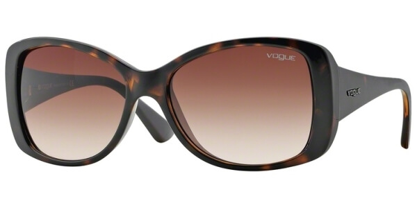 Sluneční brýle Vogue model 2843S, barva obruby hnědá lesk, čočka hnědá gradál, kód barevné varianty W65613. 
