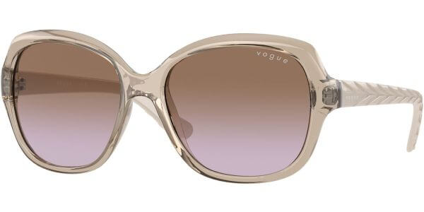 Sluneční brýle Vogue model 2871S, barva obruby béžová lesk, čočka fialová, kód barevné varianty 299068. 