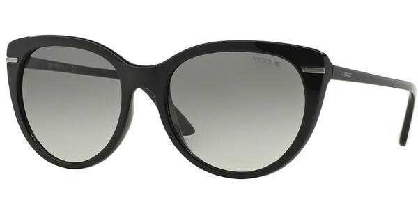 Sluneční brýle Vogue model 2941S, barva obruby černá lesk stříbrná, čočka šedá gradál, kód barevné varianty W4411. 