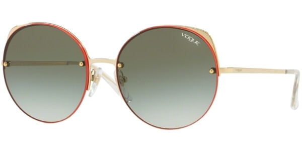 Sluneční brýle Vogue model 4081S, barva obruby oranžová lesk zlatá, čočka zelená gradál, kód barevné varianty 8488E. 