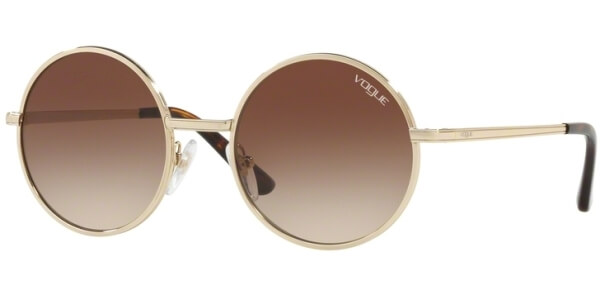 Sluneční brýle Vogue model 4085S, barva obruby zlatá lesk, čočka hnědá gradál, kód barevné varianty 84813. 