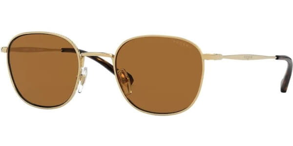 Sluneční brýle Vogue model 4173S, barva obruby zlatá lesk, čočka hnědá polarizovaná, kód barevné varianty 28083. 