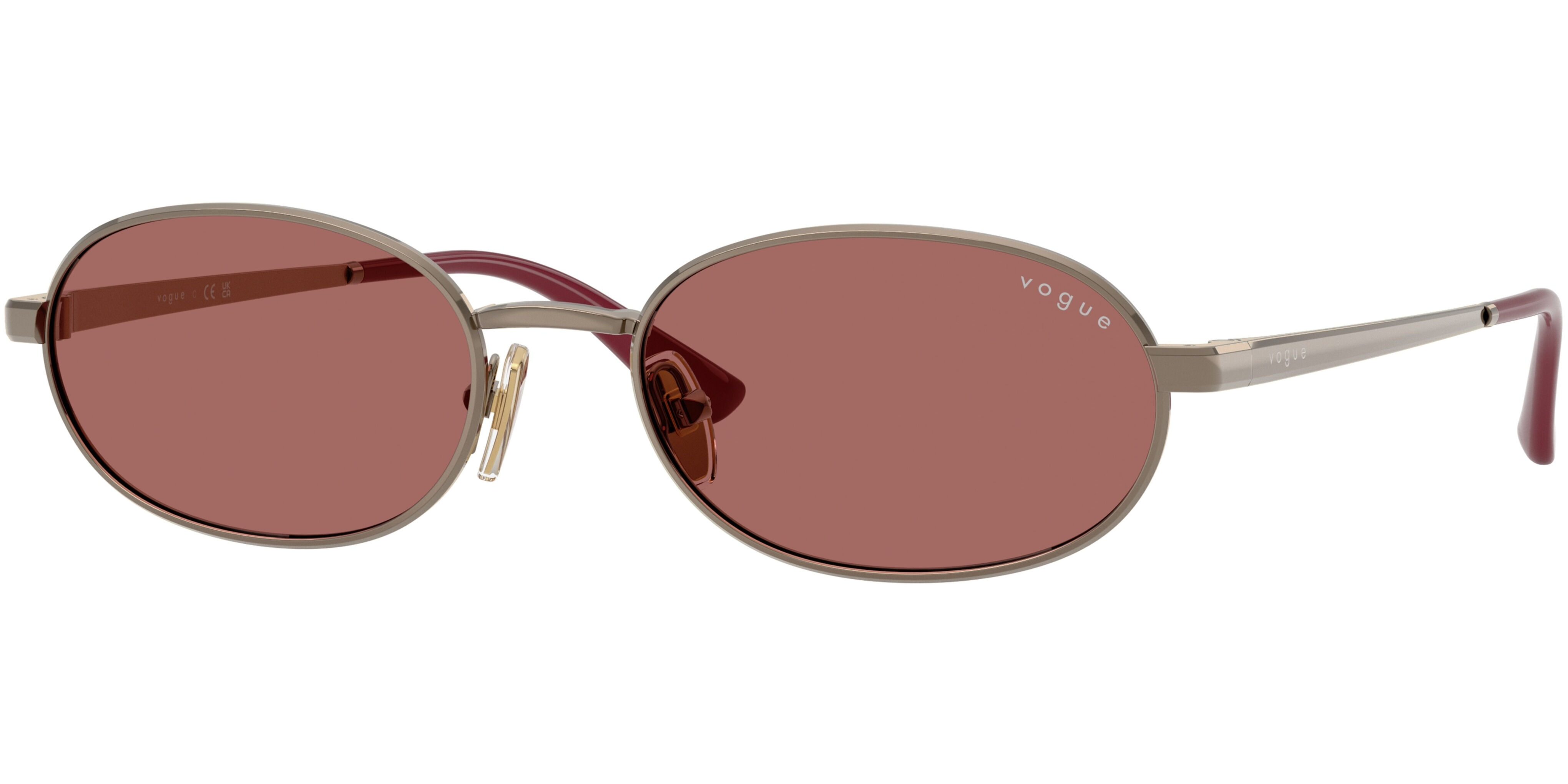 Sluneční brýle Vogue model 4353S, barva obruby hnědá lesk, čočka vínová, kód barevné varianty 513869. 