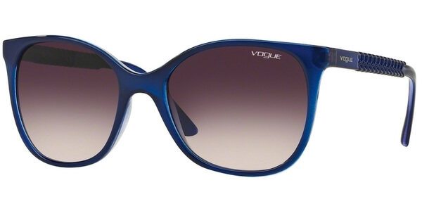 Sluneční brýle Vogue model 5032S, barva obruby modrá lesk, čočka fialová gradál, kód barevné varianty 238436. 