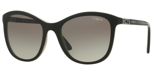 Sluneční brýle Vogue model 5033-S, barva obruby černá mat černá bílá, čočka šedá gradál, kód barevné varianty 238911. 