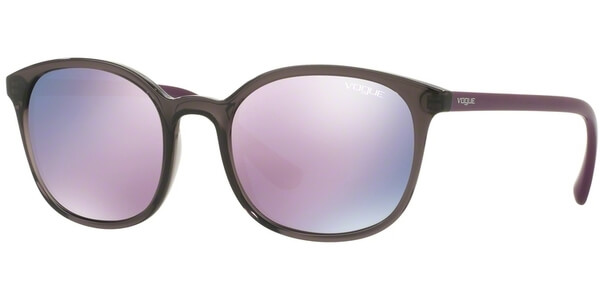 Sluneční brýle Vogue model 5051-S, barva obruby šedá lesk vínová, čočka růžová zrcadlo, kód barevné varianty 19055R. 