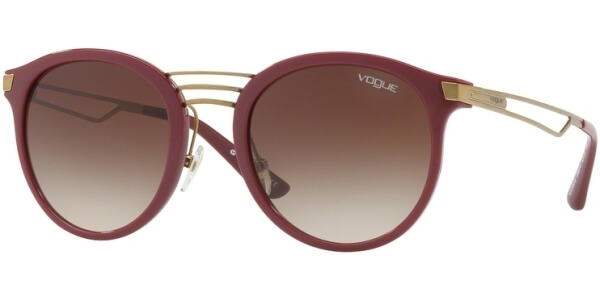 Sluneční brýle Vogue model 5132S, barva obruby vínová lesk zlatá, čočka hnědá gradál, kód barevné varianty 256613. 