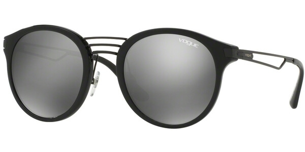 Sluneční brýle Vogue model 5132S, barva obruby černá lesk, čočka stříbrná zrcadlo, kód barevné varianty W446G. 