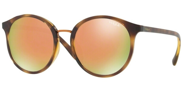 Sluneční brýle Vogue model 5166S, barva obruby hnědá lesk, čočka růžová, kód barevné varianty W6565R. 